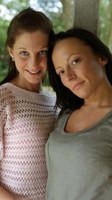 two German sluts Sara and Mia having lesbian fun