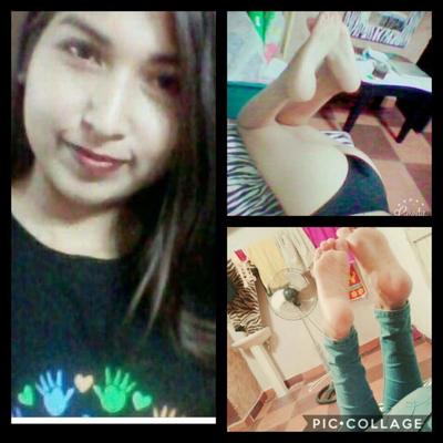 Collages de semelles de pieds de filles