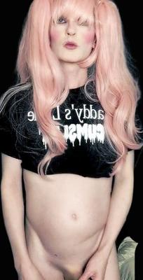 Sissy crossdresser pink hair