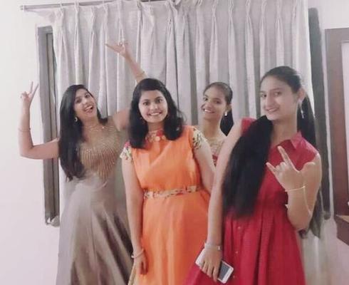 Desi teen and friends