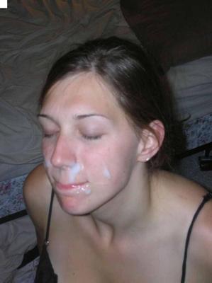 Amateurs au visage de sperme