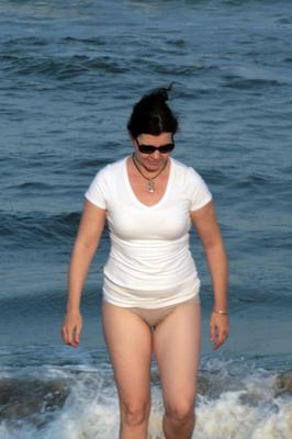 Slutty MILF on the beach