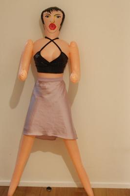 Asian love doll black crop top purple skirt