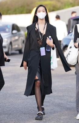 Asian pantyhose and flats #