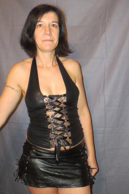 Nathalie Thierry - Black leather strip
