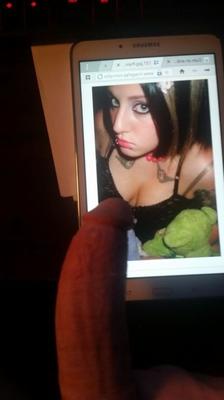 Cock/Cum Tributes & Babe/Cock Pics For Alt/Emo Babe Lacey
