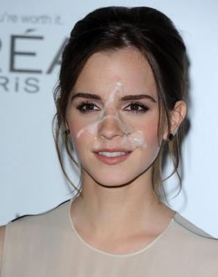 Emma Watson bukkake facial fakes by KK