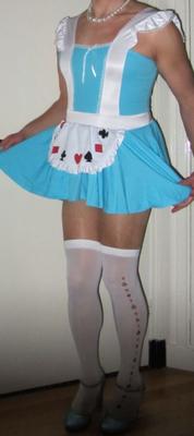 Cindy Cross crossdressing as a sissy