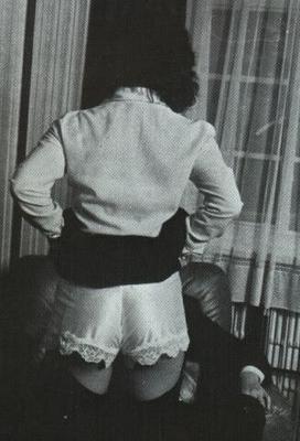 Black and white spanking - French knickers