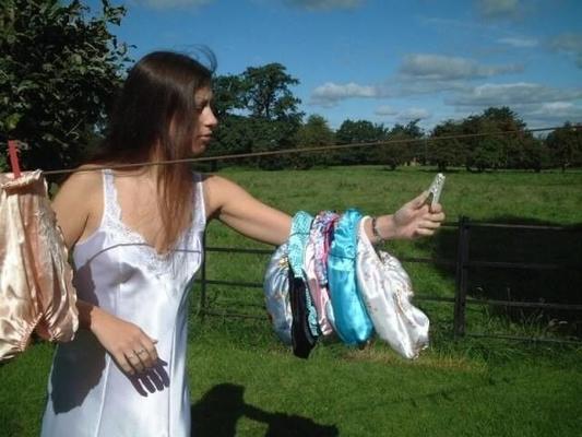 My girlfriend love satin panties just as much as me