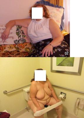 Frau bekleidet/nackt