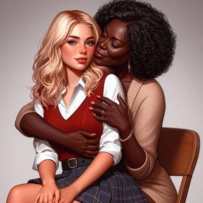 Interracial lesbian ''ApplePiex76 Creations''