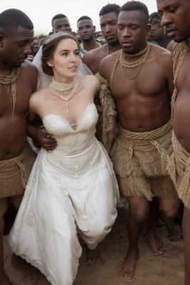 Hermosa novia ennegrecida