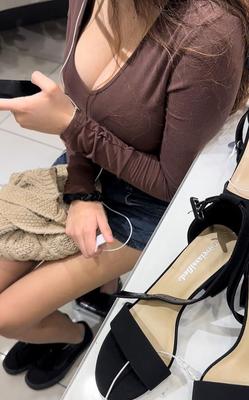 Candid Down Blouse Big Tits Latina Teen