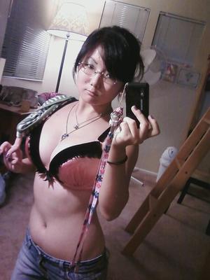 Busty Asian selfie nudes