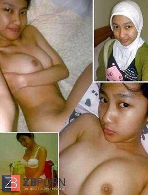Asiatischer Hijab oben ohne und nudes (Mix)