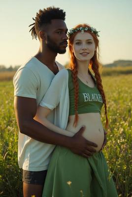 Parejas interraciales con colección de verano en negro