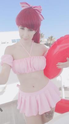 Pale Redhead Cosplay Slut Strips