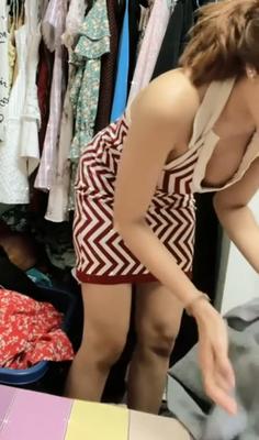 Asian downblouse nipple