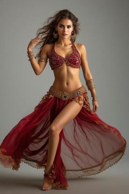 Woman in a belly dancing costume NN