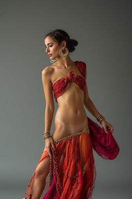 Woman in a belly dancing (slender)