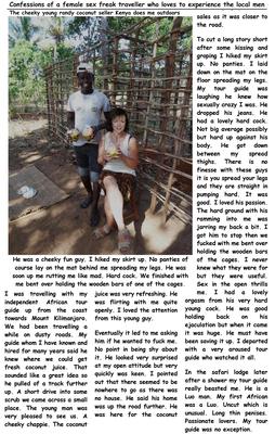 Confession of a female sex freak traveller